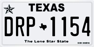 TX license plate DRP1154