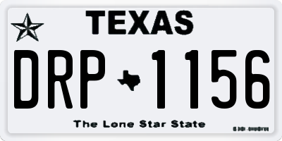 TX license plate DRP1156