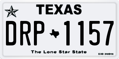 TX license plate DRP1157