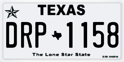 TX license plate DRP1158