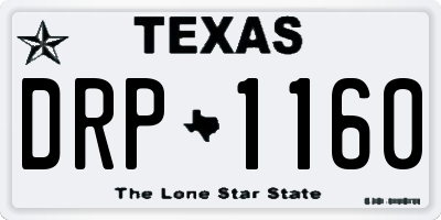 TX license plate DRP1160