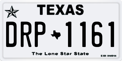 TX license plate DRP1161