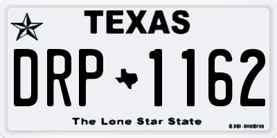TX license plate DRP1162