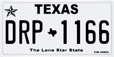 TX license plate DRP1166