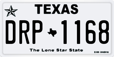 TX license plate DRP1168