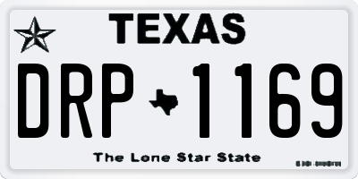 TX license plate DRP1169