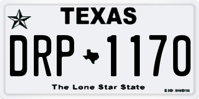 TX license plate DRP1170