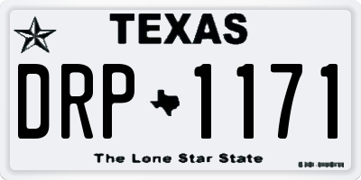 TX license plate DRP1171