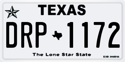 TX license plate DRP1172