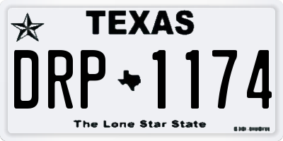TX license plate DRP1174