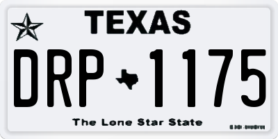 TX license plate DRP1175