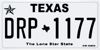 TX license plate DRP1177