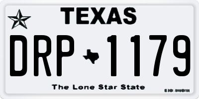 TX license plate DRP1179