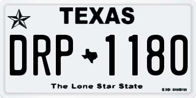 TX license plate DRP1180