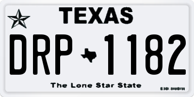 TX license plate DRP1182