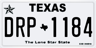 TX license plate DRP1184
