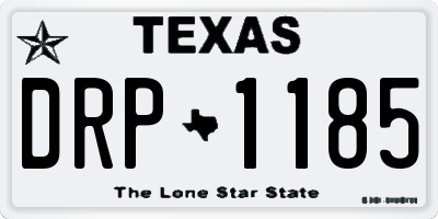 TX license plate DRP1185