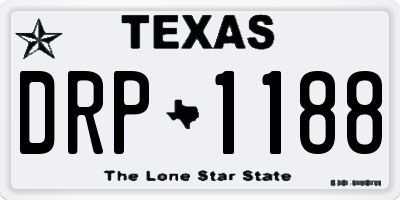 TX license plate DRP1188