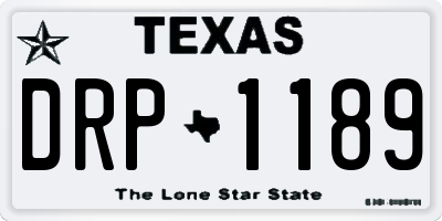 TX license plate DRP1189