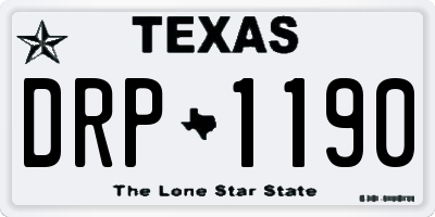 TX license plate DRP1190