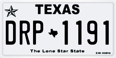 TX license plate DRP1191