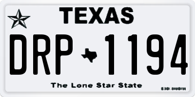 TX license plate DRP1194