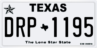 TX license plate DRP1195
