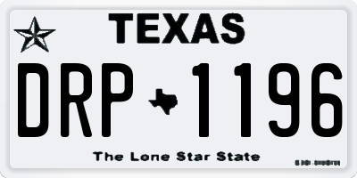 TX license plate DRP1196