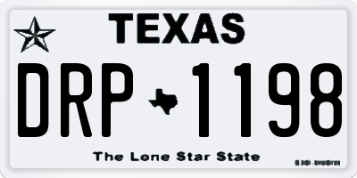 TX license plate DRP1198