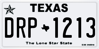 TX license plate DRP1213