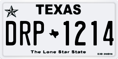 TX license plate DRP1214
