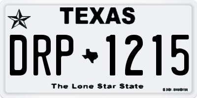 TX license plate DRP1215