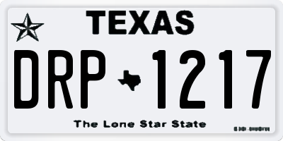 TX license plate DRP1217