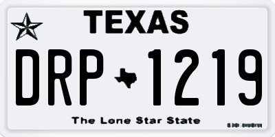 TX license plate DRP1219