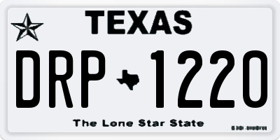 TX license plate DRP1220
