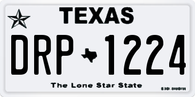 TX license plate DRP1224
