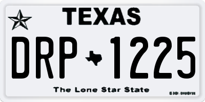 TX license plate DRP1225