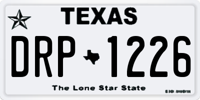 TX license plate DRP1226