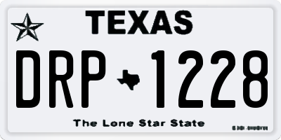TX license plate DRP1228
