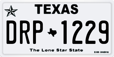 TX license plate DRP1229