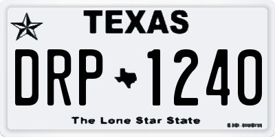 TX license plate DRP1240