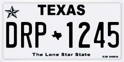 TX license plate DRP1245