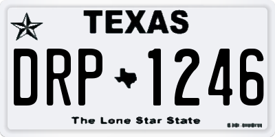 TX license plate DRP1246