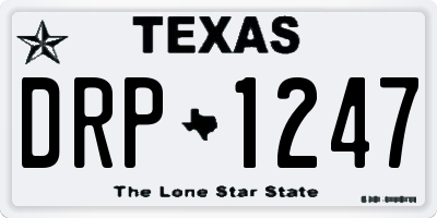 TX license plate DRP1247