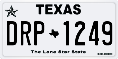 TX license plate DRP1249