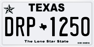 TX license plate DRP1250