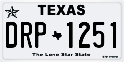 TX license plate DRP1251