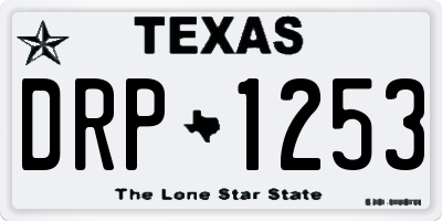 TX license plate DRP1253