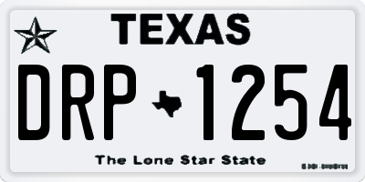 TX license plate DRP1254