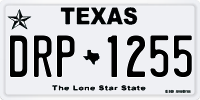 TX license plate DRP1255